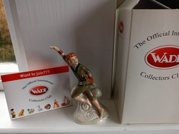 Listing 7 of 7 for VINTAGE WADE Glazed Porcelain Boxed Figurine of PETER PAN