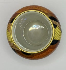 Listing 5 of 6 for Rare Art Deco Carlton Ware Shape 467 Squat Vase - Pattern 3655 "Jazz Stitch"