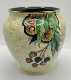 Listing 3 of 6 for Rare Art Deco Carlton Ware Shape 466 Vase - Pattern 3790 "Gum Tree"