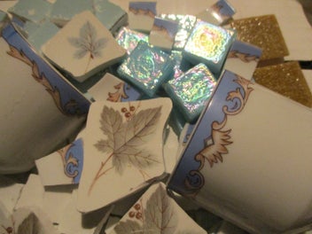Listing 4 of 4 for MOSAICS~ CHUNKY MIX~ "Florals,Blue & Aqua!"~ Hand Cut Porcelain & Tile Mix!