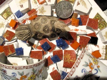 Listing 3 of 3 for MOSAICS~ "Little Pottery Bird & Her Mix of~" Hand Cut Porcelain & Tile Mix!