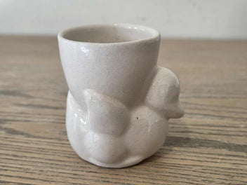 Listing 5 of 7 for Early Crown Lynn White Duck Egg Cup