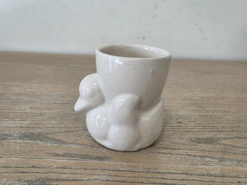 Listing 7 of 7 for Early Crown Lynn White Duck Egg Cup