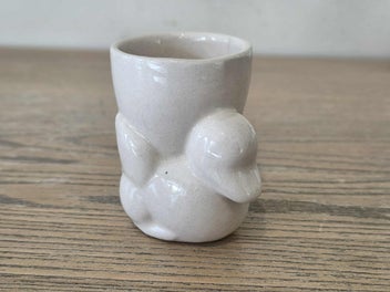 Listing 3 of 7 for Early Crown Lynn White Duck Egg Cup