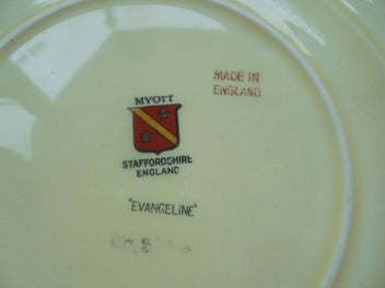 Listing 3 of 3 for Myott (England) 'Evangeline' lunch plate