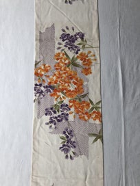Listing 5 of 20 for Vintage Japanese Silk Floral Fabric Piece Old Obi Panel