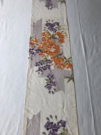 Listing 6 of 20 for Vintage Japanese Silk Floral Fabric Piece Old Obi Panel