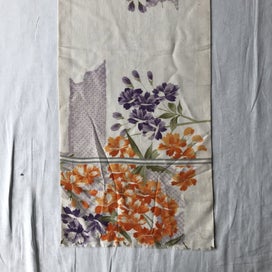 Listing 3 of 20 for Vintage Japanese Silk Floral Fabric Piece Old Obi Panel
