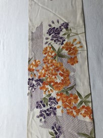 Listing 7 of 20 for Vintage Japanese Silk Floral Fabric Piece Old Obi Panel