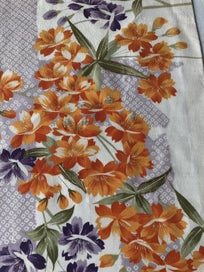 Listing 8 of 20 for Vintage Japanese Silk Floral Fabric Piece Old Obi Panel