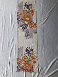 Listing 11 of 20 for Vintage Japanese Silk Floral Fabric Piece Old Obi Panel