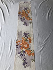 Listing 14 of 20 for Vintage Japanese Silk Floral Fabric Piece Old Obi Panel