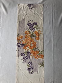 Listing 13 of 20 for Vintage Japanese Silk Floral Fabric Piece Old Obi Panel