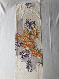 Listing 15 of 20 for Vintage Japanese Silk Floral Fabric Piece Old Obi Panel
