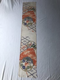 Listing 5 of 19 for Vintage Japanese Silk Fabric Piece Old Textile Obi Panel