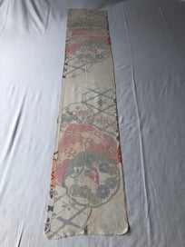Listing 17 of 19 for Vintage Japanese Silk Fabric Piece Old Textile Obi Panel
