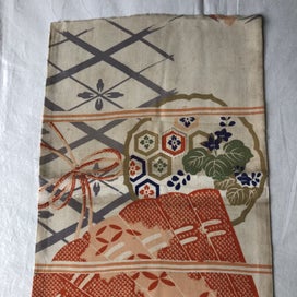 Listing 14 of 19 for Vintage Japanese Silk Fabric Piece Old Textile Obi Panel