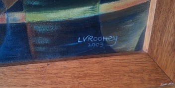 Listing 11 of 12 for +++ WELL-EXECUTED "LORRAINE V. ROONEY - TRIPTYCH" STILL LIFE OIL PAINTING +++