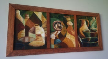 Listing 3 of 12 for +++ WELL-EXECUTED "LORRAINE V. ROONEY - TRIPTYCH" STILL LIFE OIL PAINTING +++