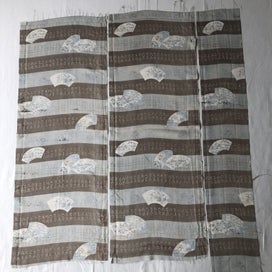 Listing 14 of 17 for Vintage Japanese Fabric Old Printed Silk Kimono Panels X3