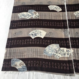 Listing 17 of 17 for Vintage Japanese Fabric Old Printed Silk Kimono Panels X3