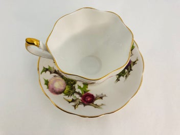 Listing 3 of 7 for Queen Anne - Dundee Thistle Tea Cup and Saucer (21760)