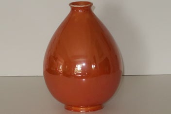 Listing 1 of 4 for ***VINTAGE ROYAL DOULTON ORANGE LUSTRE WARE VASE***