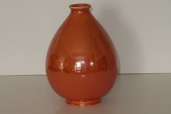 Listing 2 of 4 for ***VINTAGE ROYAL DOULTON ORANGE LUSTRE WARE VASE***