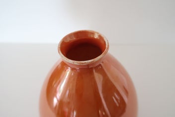 Listing 3 of 4 for ***VINTAGE ROYAL DOULTON ORANGE LUSTRE WARE VASE***