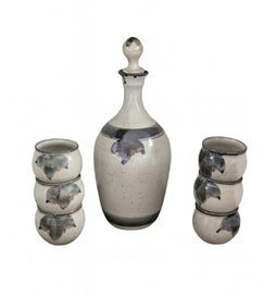 Listing 1 of 3 for Vintage NZ Studio Pottery Set – J & S Killick – Decanter & 6 Cups