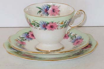 Listing 1 of 2 for ***A GORGEOUS FLORAL TRIO "CORNFLOWER"***