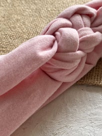 Listing 3 of 3 for Soft Pink Plush Knotted Baby Headband - 3-6 Months