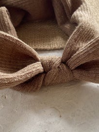 Listing 2 of 5 for Woodlands Style Knit Bow Baby Headband - Coffee 3-6 Months
