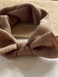 Listing 4 of 5 for Woodlands Style Knit Bow Baby Headband - Coffee 3-6 Months