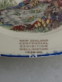 Listing 4 of 10 for New Zealand Centennial Exhibition 1939-40 Souvenir Plate - Coronet Ware, England