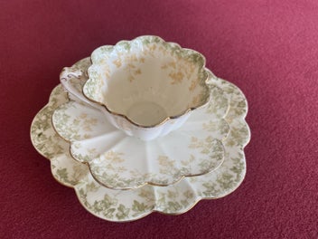Listing 1 of 12 for Vintage Foley China Saucers Cups Plates 1895
