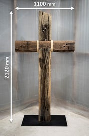 Listing 7 of 7 for Large, Rustic Timber Cross/Crucifix