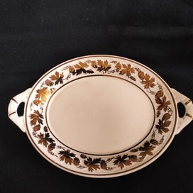 Listing 3 of 9 for F) 2 X VINTAGE WADE HAND PAINTED DOMED BUTTER KEEPERS BRONZE/GOLD c1950’s