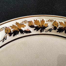 Listing 6 of 9 for F) 2 X VINTAGE WADE HAND PAINTED DOMED BUTTER KEEPERS BRONZE/GOLD c1950’s