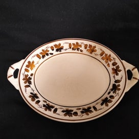 Listing 4 of 9 for F) 2 X VINTAGE WADE HAND PAINTED DOMED BUTTER KEEPERS BRONZE/GOLD c1950’s