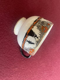 Listing 7 of 8 for Vintage Paragon Silhouette Plates and Saucers Orange and Black 1920s