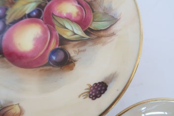 Listing 2 of 2 for ***FABULOUS AYNSLEY ORCHARD GOLD DISHES SIGNED D JONES***