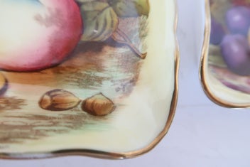 Listing 2 of 3 for ***BEAUTIFUL AYNSLEY ORCHARD GOLD DISHES SIGNED D JONES***