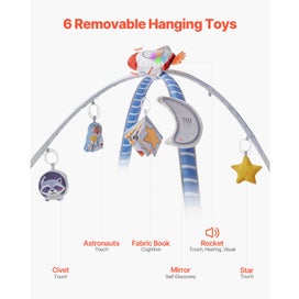 Listing 3 of 12 for New Baby Play Gym Mat Tummy Time Activity Mat with 6 Sensory Toy 35.0" x35.0"