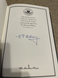 Listing 2 of 4 for 'VIEW FROM THE SUMMIT' - Edmund Hillary Signed Book & COA