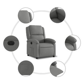 Listing 5 of 7 for Vida Xl Electric Recliner Chair Dark Grey Fabric