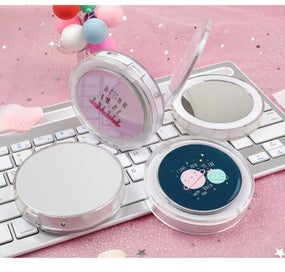 Listing 5 of 7 for Led Mini Makeup Mirror Portable Rechargeable Folding Cartoon Theme