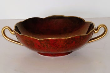 Listing 1 of 2 for ***VINTAGE CARLTON WARE ROUGE ROYALE HANDLED BOWL***
