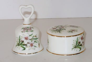 Listing 2 of 3 for ***BEAUTIFUL COLLECTABLE "MARCH" BELL AND TRINKET BOX***