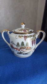 Listing 4 of 6 for Kutani Porcelain Creamer and Sugar Bowl